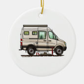 Sprinter Camper Van RV happy camper Keramisch Ornament (Voorkant)