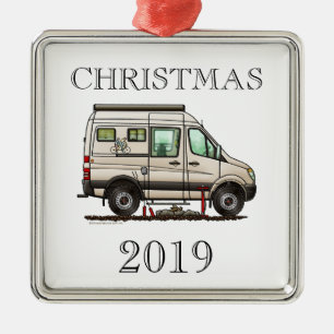Sprinter Camper Van RV happy camper Metalen Ornament