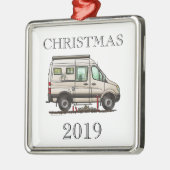 Sprinter Camper Van RV happy camper Metalen Ornament (Links)