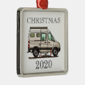 Sprinter Camper Van RV happy camper Metalen Ornament (Rechts)