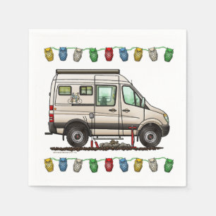 Sprinter Camper Van RV happy camper Servet