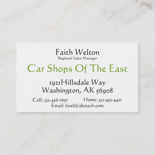 Sprinter Camper Van RV happy camper Visitekaartje (Achterkant)