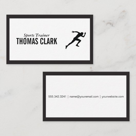 Sprinter | Gezondheid Fitness Trainer Visitekaartje (Voorkant / Achterkant)