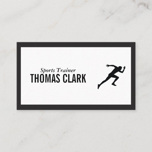 Sprinter | Gezondheid Fitness Trainer Visitekaartje (Voorkant)