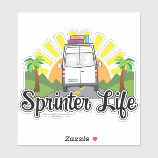 Sprinter Life Custom-Cut Vinyl Sticker | Vanlife | (Vel)
