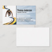 Sprinter maakt zich klaar om te lopen | Fitness Visitekaartje (Voorkant / Achterkant)