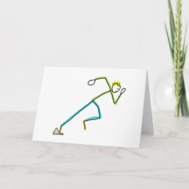 Sprinter Stickman Feestdagen Kaart