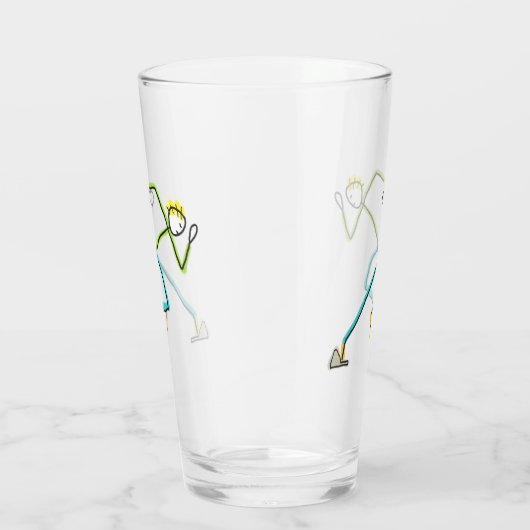 Sprinter Stickman Glas (Rechts)