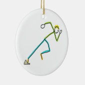 Sprinter Stickman Keramisch Ornament (Rechts)