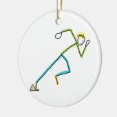 Sprinter Stickman Keramisch Ornament (Links)