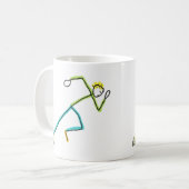 Sprinter Stickman Koffiemok (Voorkant links)