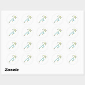 Sprinter Stickman Ronde Sticker (Vel)