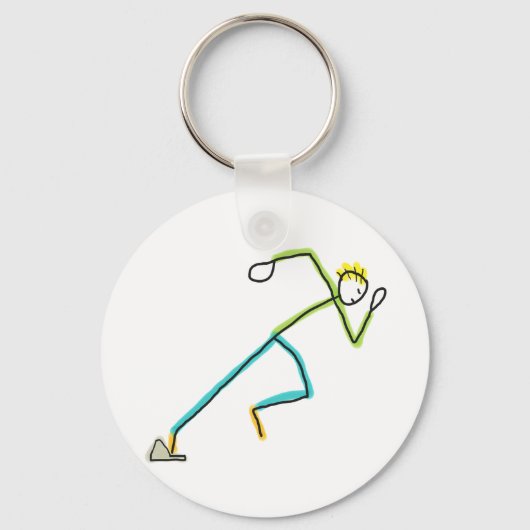 Sprinter Stickman Sleutelhanger (Voorkant)