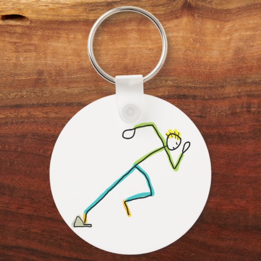Sprinter Stickman Sleutelhanger (Voorkant)