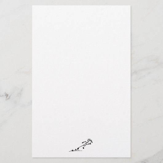 Sprinter Stickman Track and Field Paper Briefpapier (Voorkant)