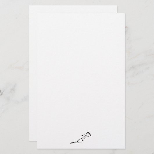 Sprinter Stickman Track and Field Paper Briefpapier (Voorkant / Achterkant)