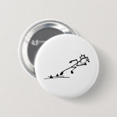Sprinter Stickman Track en Field Ronde Button 5,7 Cm (Voorkant /achterkant)