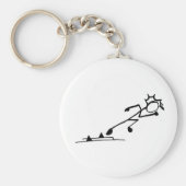 Sprinter Stickman Track en Field Sleutelhanger (Voorkant)
