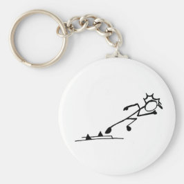 Sprinter Stickman Track en Field Sleutelhanger