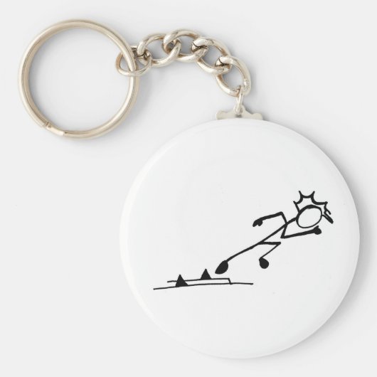 Sprinter Stickman Track en Field Sleutelhanger (Voorkant)