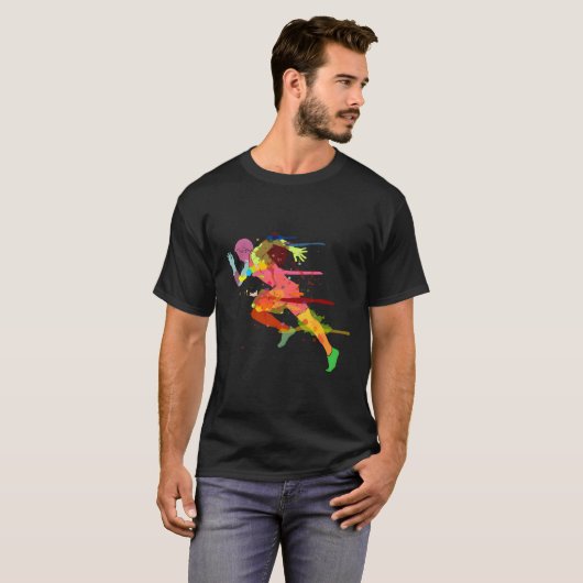 Sprinter Track en Field Runner Running Marathon T-shirt (Voorkant volledig)