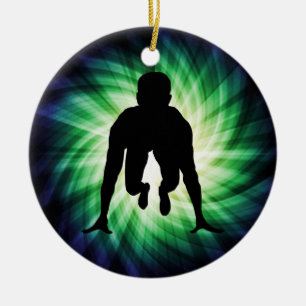 Sprinter volgen keramisch ornament