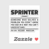 Sprinter zelfstandig naamwoord definitie Sport Fit Sticker (Vel)