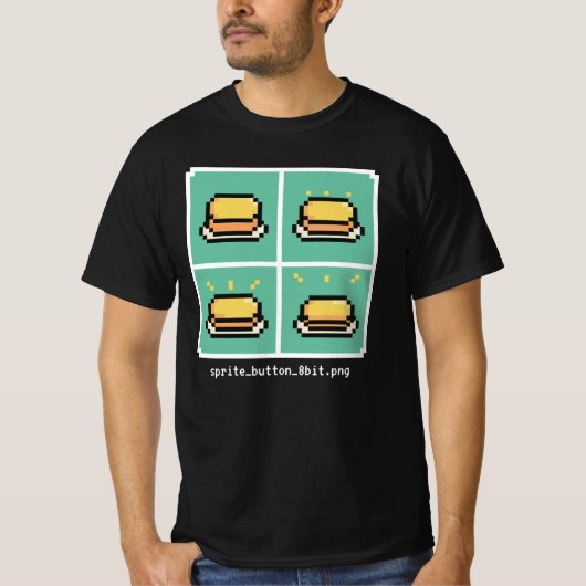SPRITE_button_8bit.png T-Shirt (Voorkant)