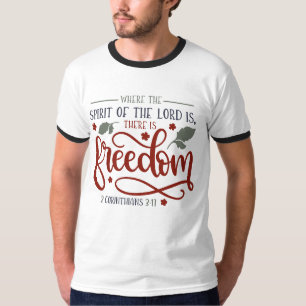Sprite van de Heer is Freedom White stijl Mannen T-shirt