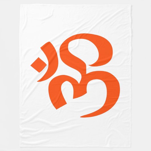 Sprititual Om Symbol Fleece Deken (Voorkant)
