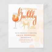 Spritz Baby Shower Jongen of Meisje Zwart Oranje (Voorkant)