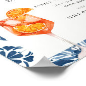 Spritz Bar Lemon Positano Vrijgezellenfeest Sign Poster (Hoek)