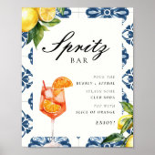 Spritz Bar Lemon Positano Vrijgezellenfeest Sign Poster (Voorkant)