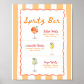 Spritz Bar Uithangbord Golfprint Poster (Voorkant)