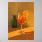 Spritz bij de Gouden Uur Waterverf Poster (Voorkant)