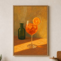 Spritz bij de Gouden Uur Waterverf Poster