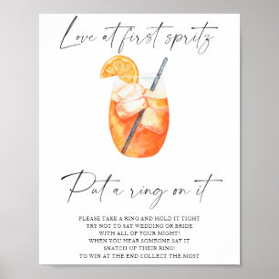 Spritz bruiloftsfeest - doe er een ring omheen spe poster