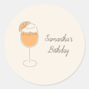 Spritz Bruisende Cocktail Verjaardagsfeestje Ronde Sticker