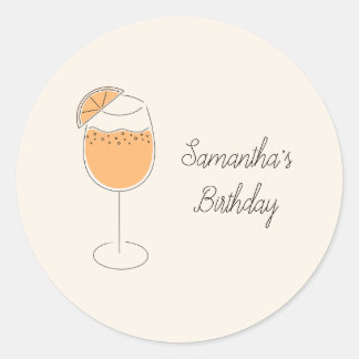 Spritz Bruisende Cocktail Verjaardagsfeestje Ronde Sticker