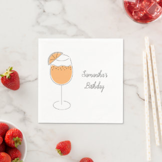 Spritz Bruisende Cocktail Verjaardagsfeestje Servet