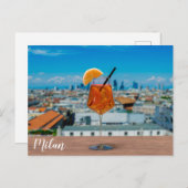 Spritz-cocktail op een tafel met uitzicht van Mila Briefkaart (Voorkant / Achterkant)