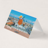 Spritz-cocktail op een tafel met uitzicht van Mila Kaart (Voorkant)