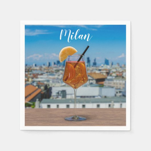 Spritz-cocktail op een tafel met uitzicht van Mila Servet (Voorkant)