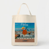 Spritz-cocktail op een tafel met uitzicht van Mila Tote Bag (Voorkant)