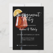 Spritz cocktail op zwart kaart (Voorkant)