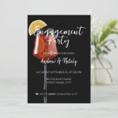 Spritz cocktail op zwart kaart (Staand voorkant)