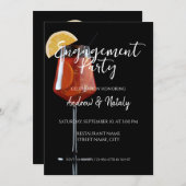 Spritz cocktail op zwart kaart (Voorkant / Achterkant)