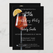 Spritz cocktail op zwart kaart (Voorkant / Achterkant)