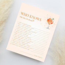 Spritz Cocktail Wie kent de bruid beste spel