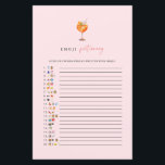 Spritz Emoji Pictionary Vrijgezellenfeest Game Kaa<br><div class="desc">Spritz Emoji Pictionary Vrijgezellenfeest Game Kaart (bewerken)</div>